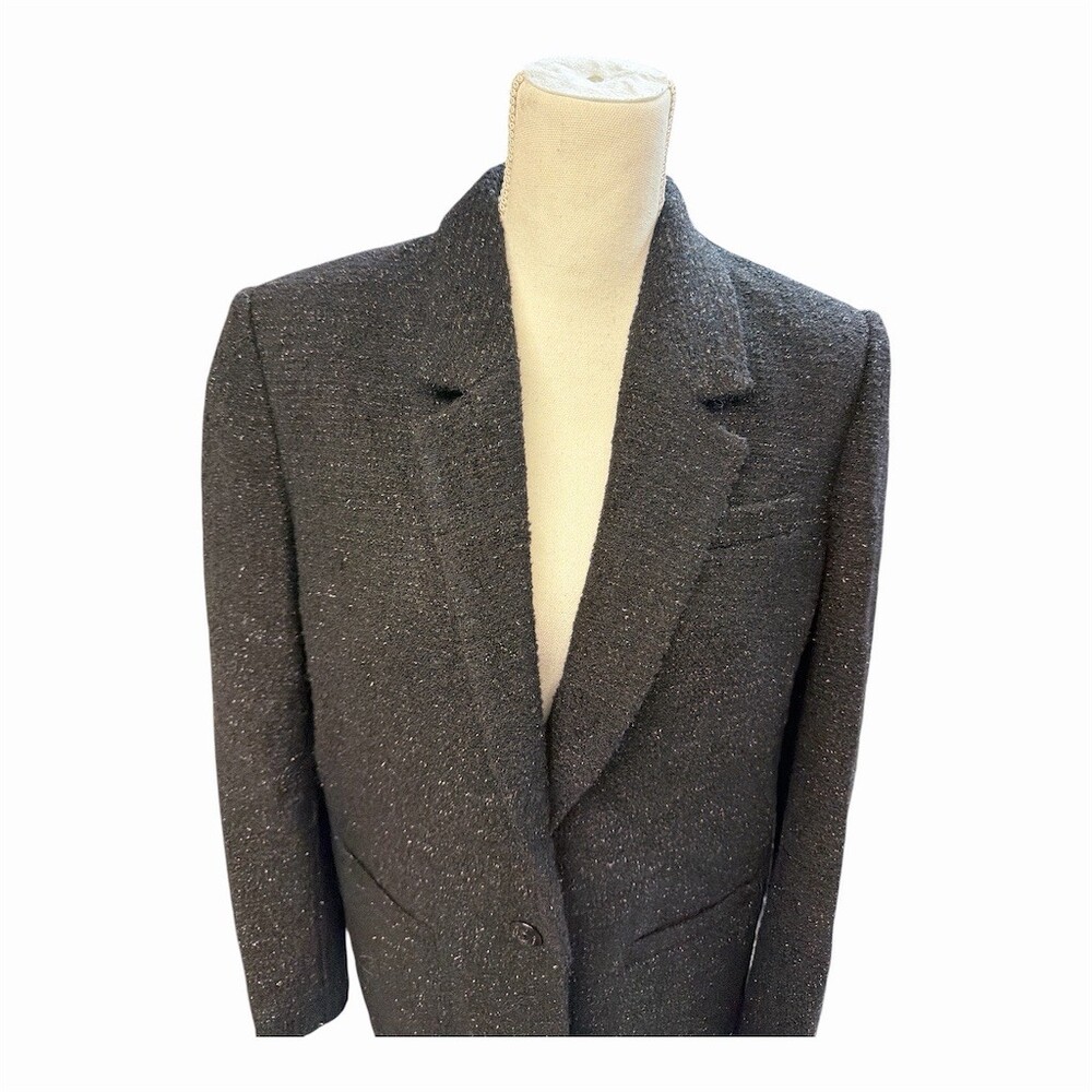 The Kooples Blazer Jacket Womens Small Black Structured Tailored Button 36/S - Picture 3 of 16
